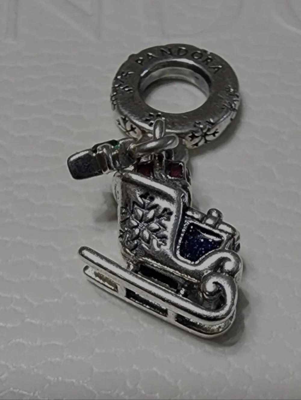 Authentic Pandora Christmas Sleigh 2023 Dangle Charm